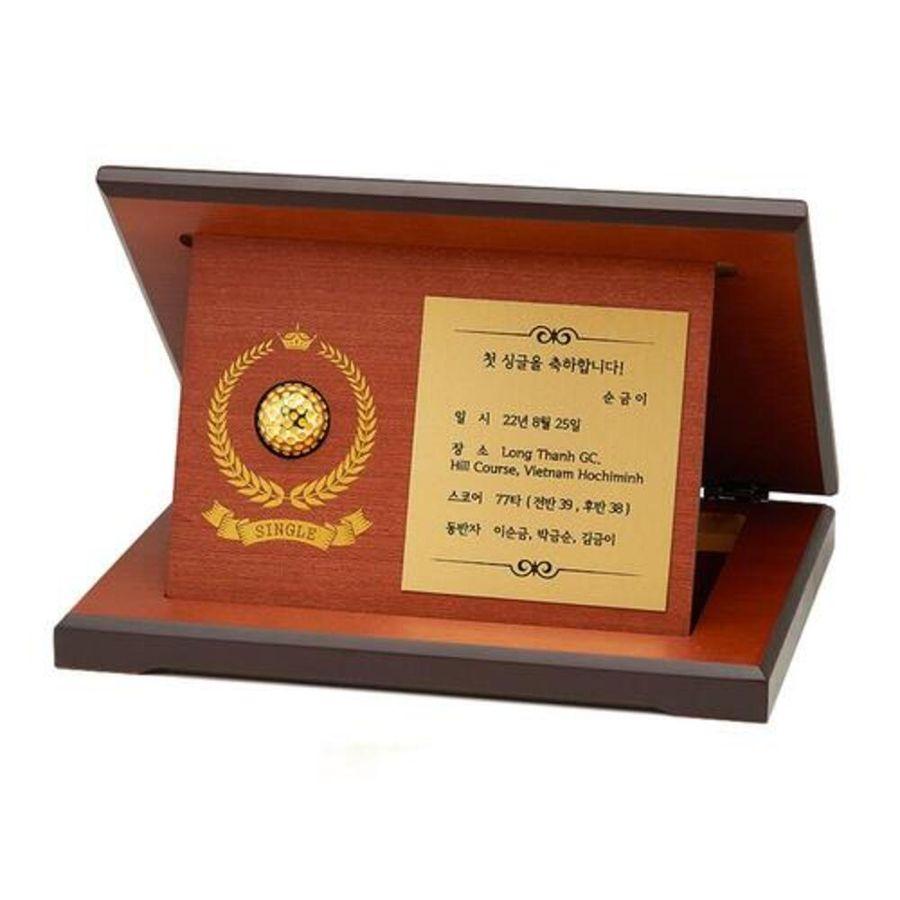 순금 골프공 우드상패