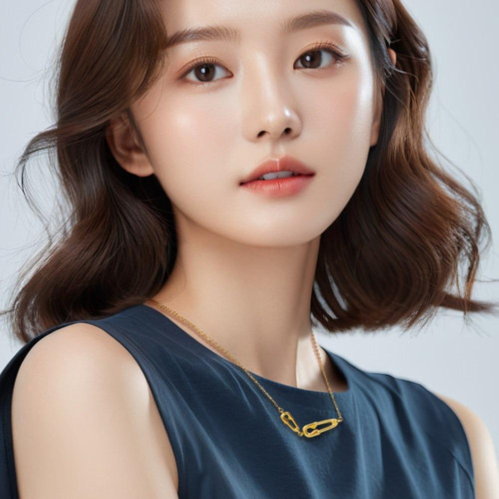 레이어드 클립 목걸이
