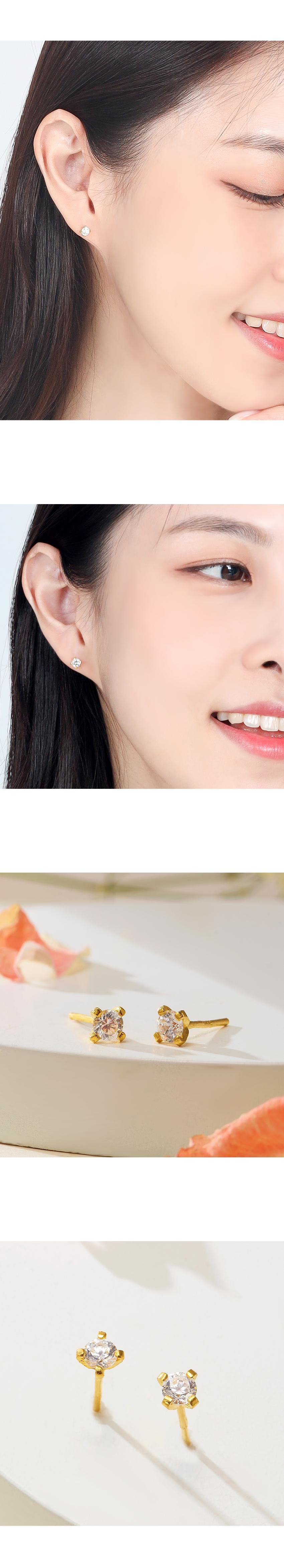 포인트 큐빅 귀걸이 상세정보 2
