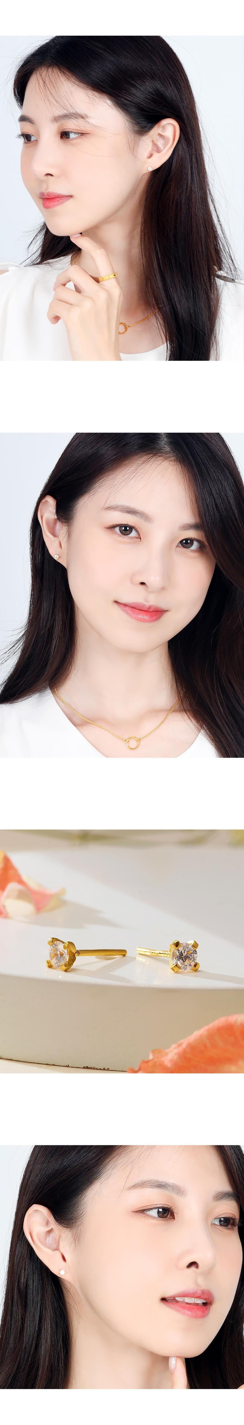 포인트 큐빅 귀걸이 상세정보 3