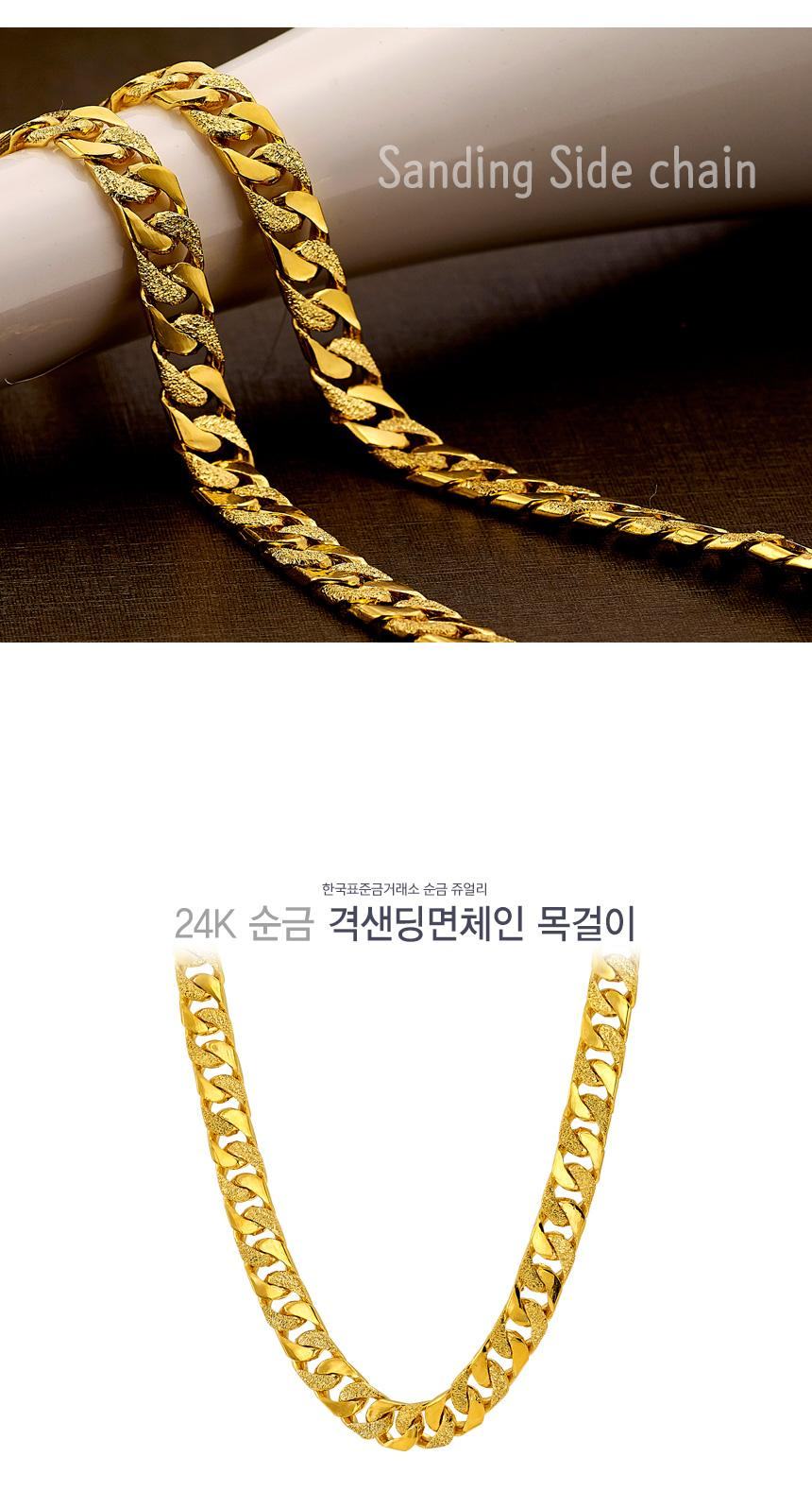 격샌딩면체인 목걸이 (연결고리 선택 필수) 상세정보 1