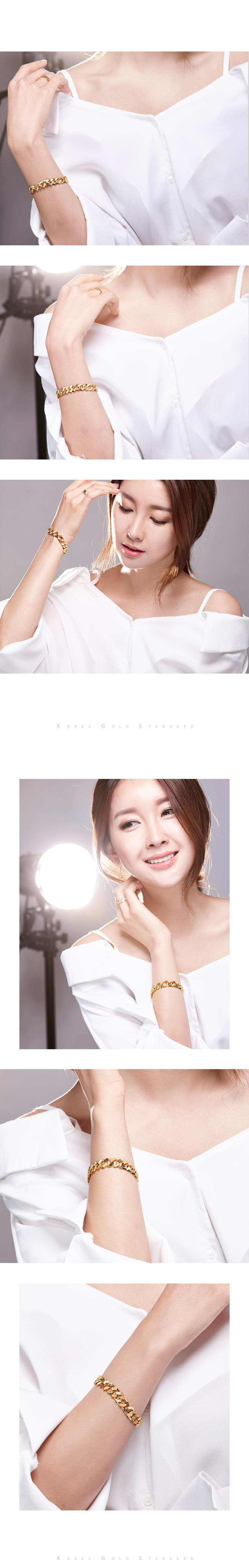 팔각 컷팅 체인 팔찌 (연결고리 선택 필수) 상세정보 3