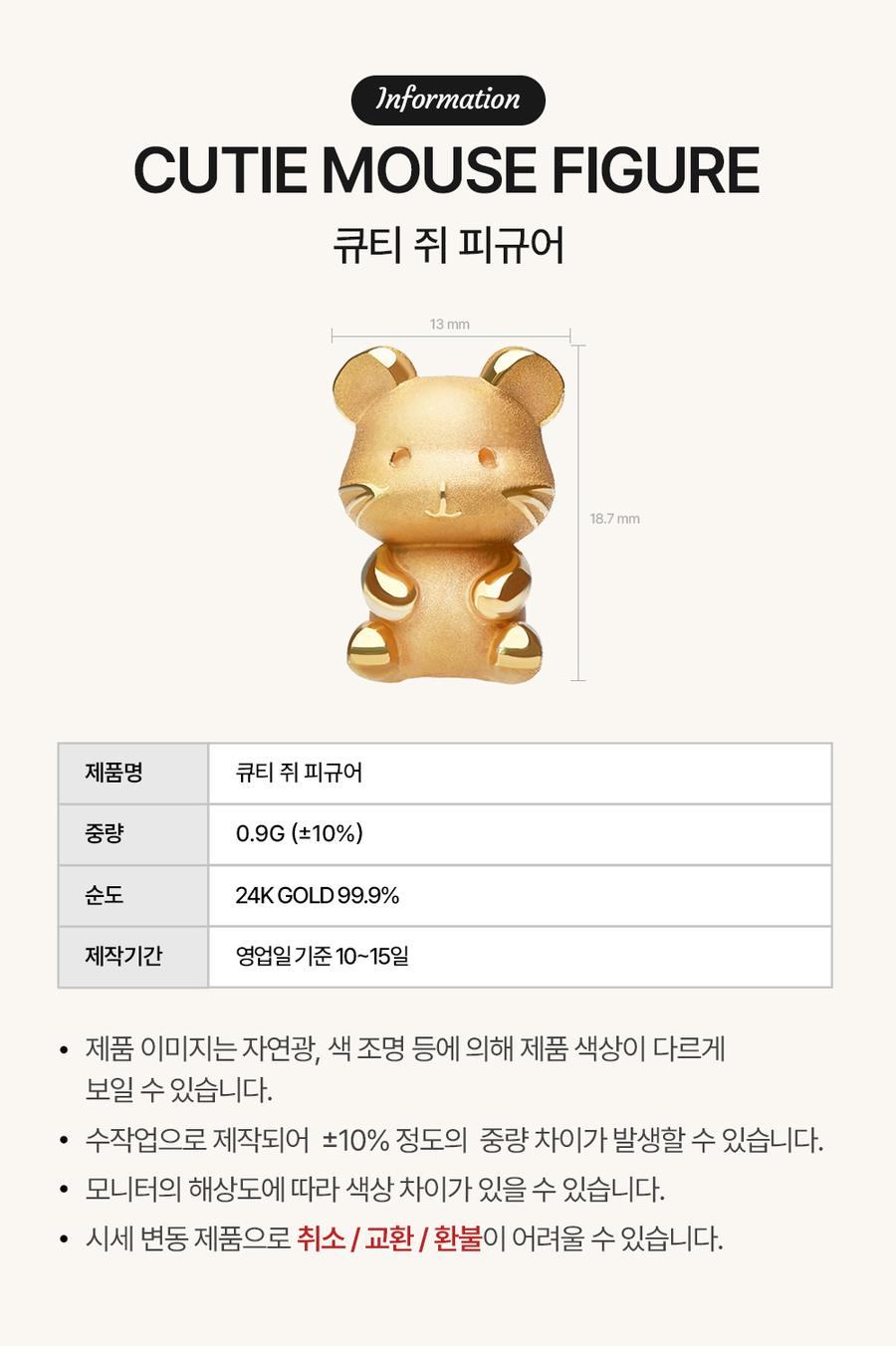 99.9% 큐티 쥐 피규어 상세정보 2