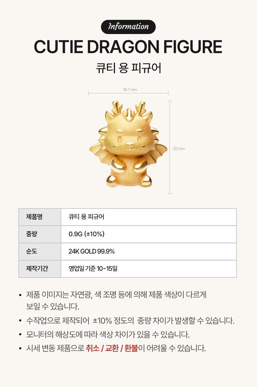 99.9% 큐티 용 피규어 상세정보 2